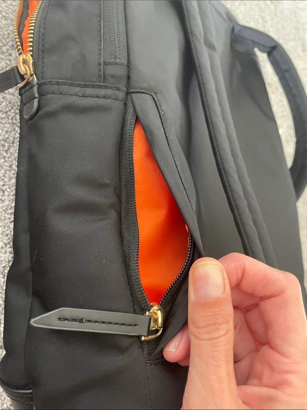 Targus Black Backpack with Gold Accents